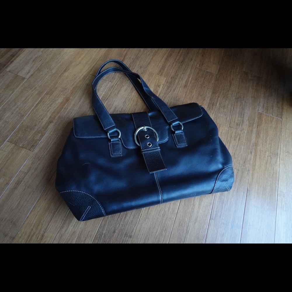 franklin covey leather shoulder bag